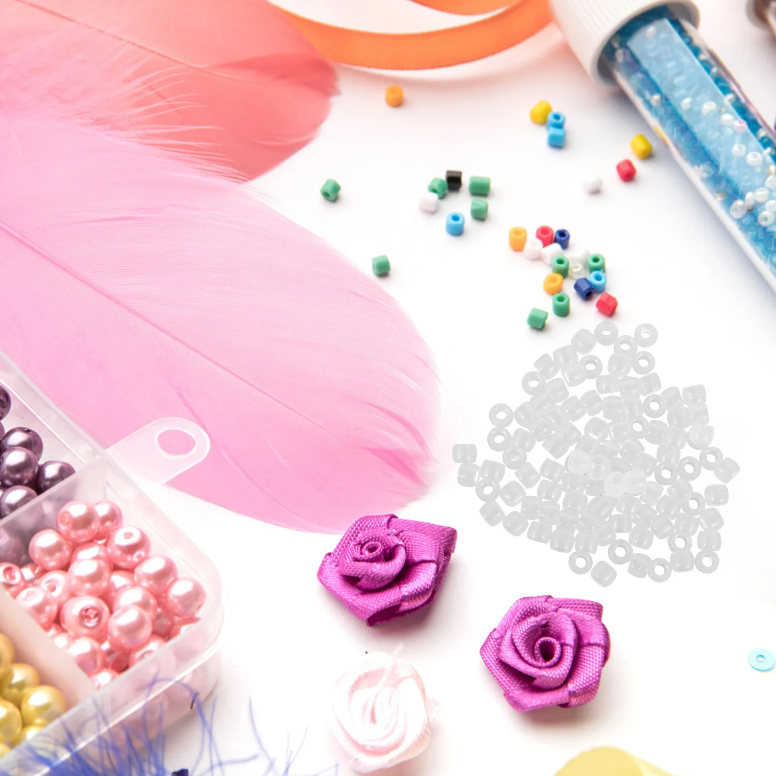 

550pcs Reactive Color Changing Clear Plastic Sunlight Activated For Diy Jewelry Making Multicolor Light Activated Uv