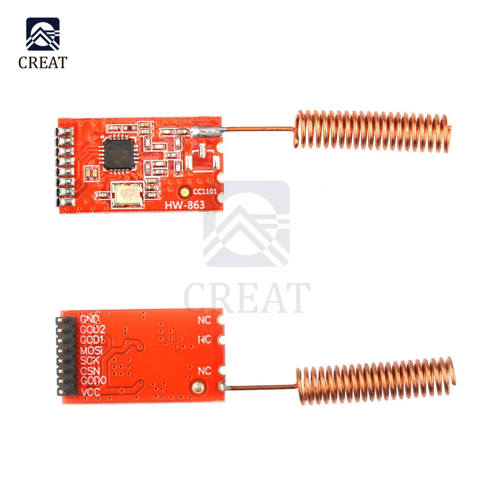 CC1101 Wireless RF Transceiver Board Module 315/433/868/915MHZ M115 Long Distance Transmission Antenna For FSK GFSK ASK OOK MSK