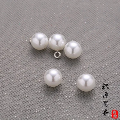 100 Pcs Pearl Hoop Earrings Simulated Pendant Round Beads for White DIY Jewelry Accessory