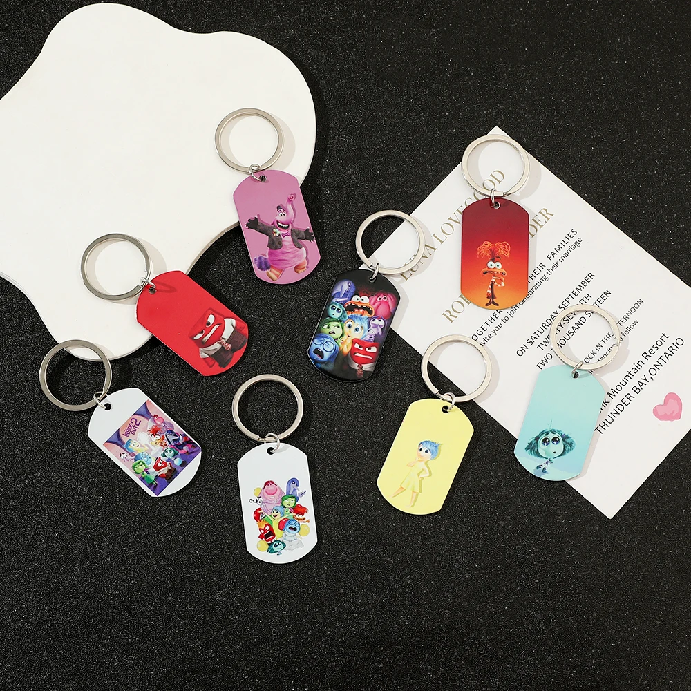 New Disney Inside Out Cartoon Keychain Popular Keychain Fashion Personalized Keychain Pendant Gift Suitable for Men and Women