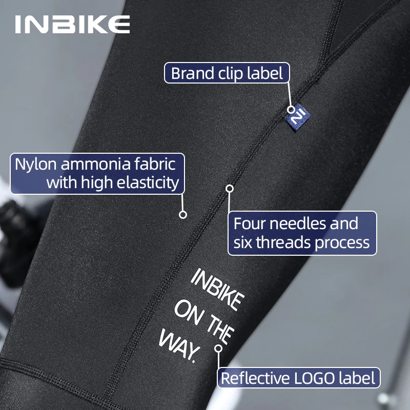 INBIKE Men\'s MTB Cycling Pants Spring Bike Pants Long Padded Cycling Tights Leggings Outdoor Bike Riding Pants Cycling Jersey