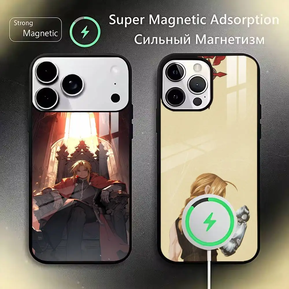 

Fullmetal Alchemist Edward Elric Phone Case For iPhone17,16,15,14,13,12,11 Plus,Pro Magnetic with Magsafe Wireless Charging