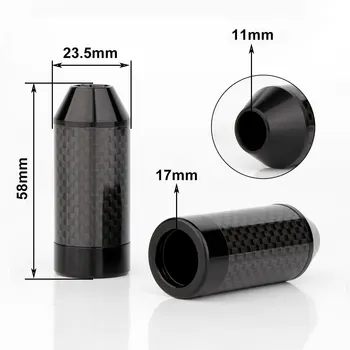 2/4 ชิ้นคาร์บอนไฟเบอร์สีดํา Boot Y Splitter ลําโพงเสียง 1 ถึง 1 สายกางเกง 17 มิลลิเมตรถึง 11 มิลลิเมตรป้องกันการรบกวน HiFi Splitter