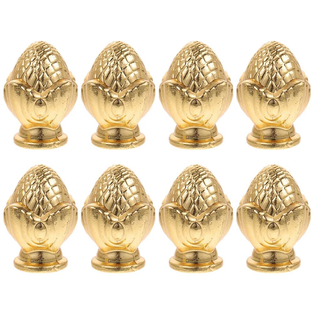 

8Pcs Lamp Finial Light Knob Decorative Caps Lampshade Holder Tapped Finial Set Chic Lamp Shade Accessory Light Screw Caps