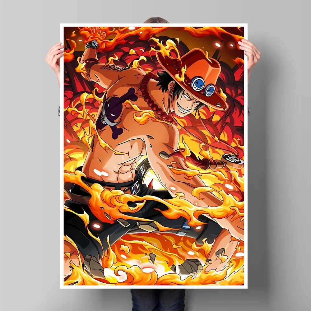 Element dekoracyjny na ścianę z anime One Piece, ikoniczny wygląd Luffy'ego, wysokiej jakości nadruk, dekoracja domu dla miłośników mangi