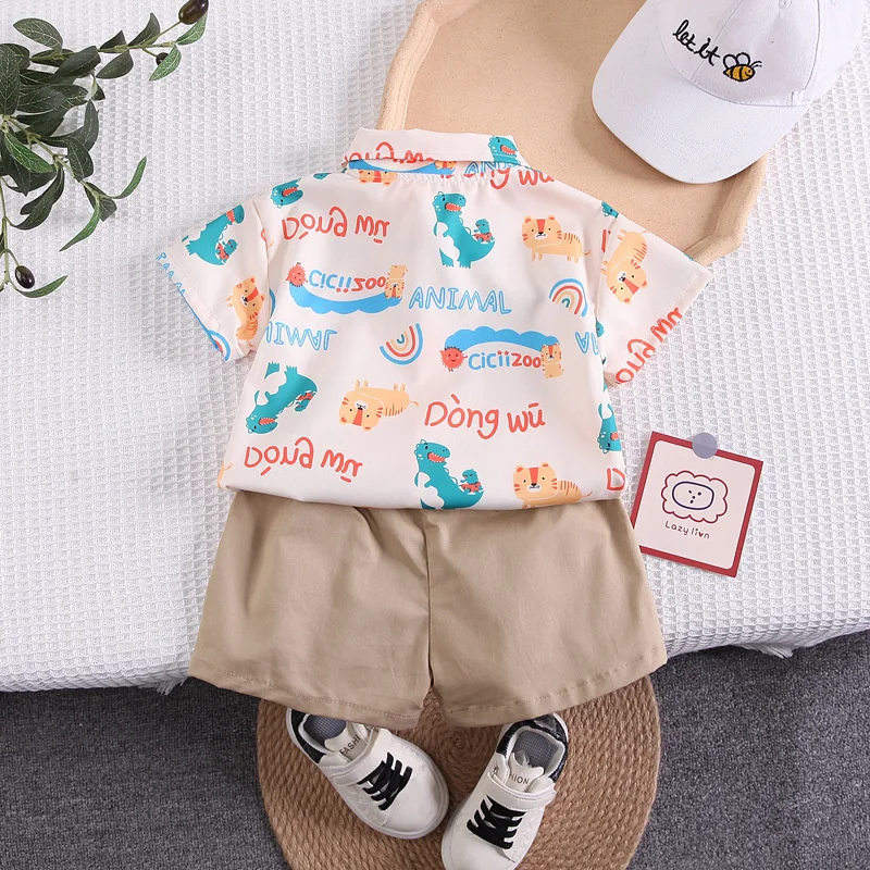 New Summer Baby Clothes Suit Crianças Meninos Dos Desenhos Animados Camisa Shorts 2 Pcs/Sets Criança Traje Casual Infantil Outfits Crianças Treino