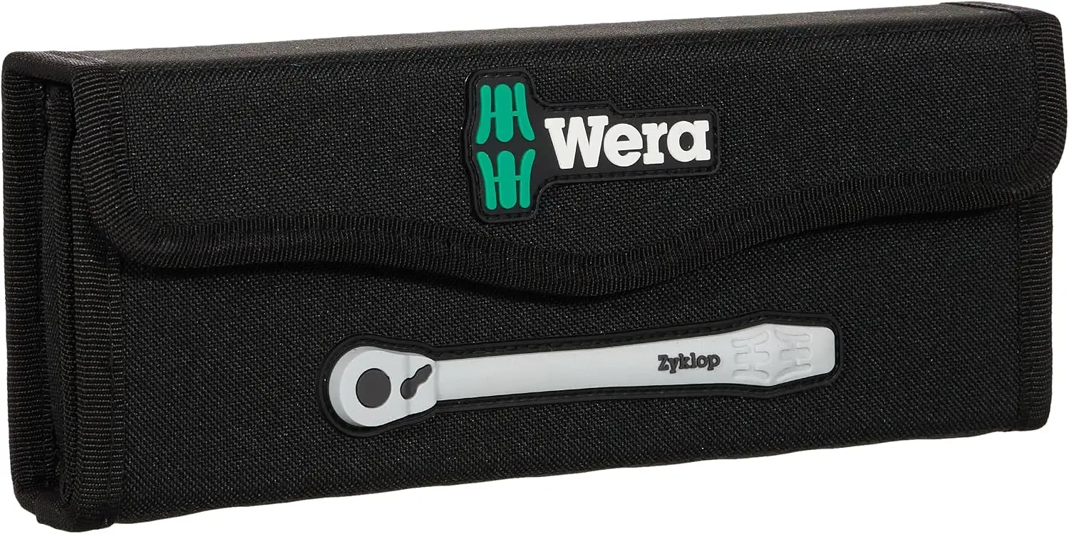 05004048001 8100 SB 8 Zyklop Metric Metal Ratchet Set with Switch Lever, 29 Piece, 3/8