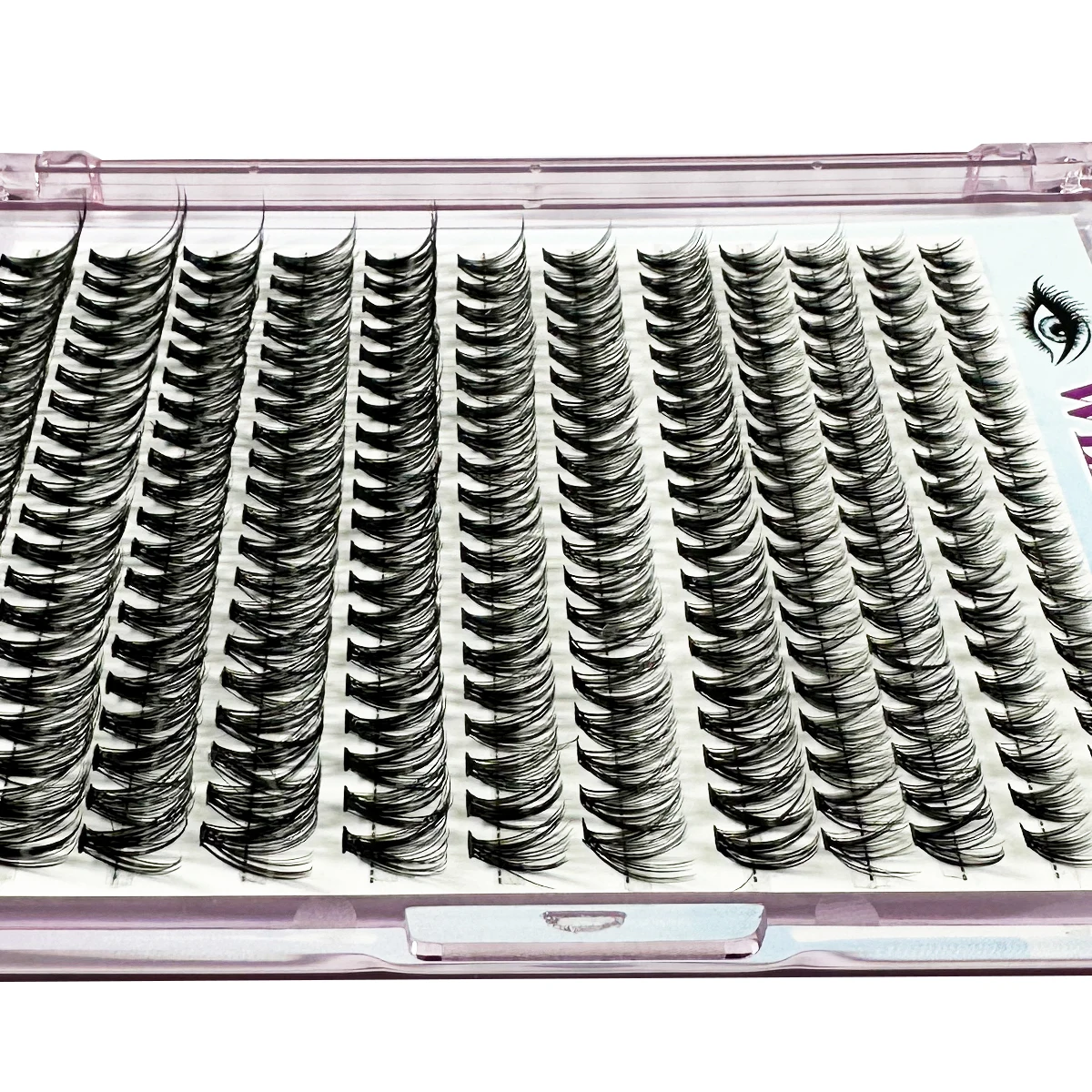 12 Reihen DIY 3D Flauschige Wimperncluster 160D/90D/30D Dicke Wimperncluster Wispy Einzelwimpern 10-18mm Cluster Wimpernverlängerung