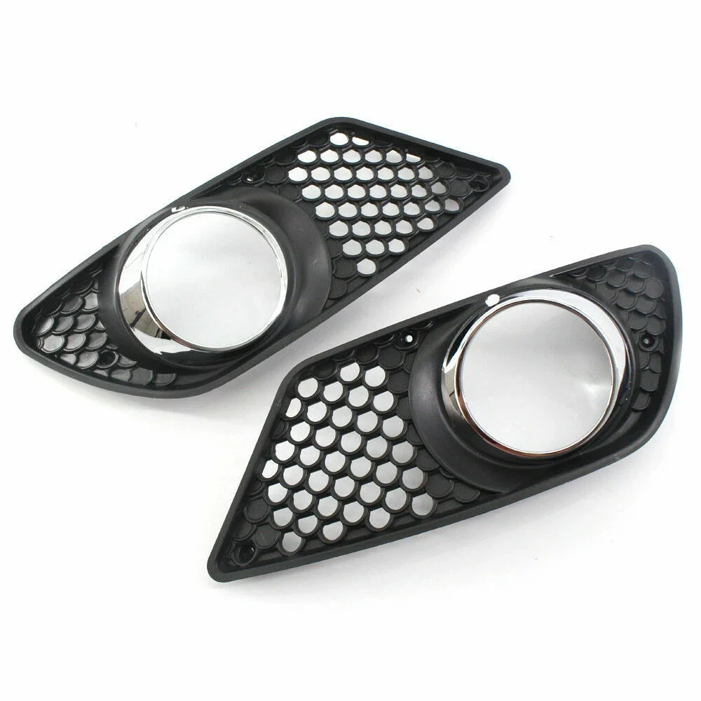 For MERCEDES BENZ C Class W204 2008-2010 Front Bumper Grille Foglight Frame Hole Protect Fog Light Cover