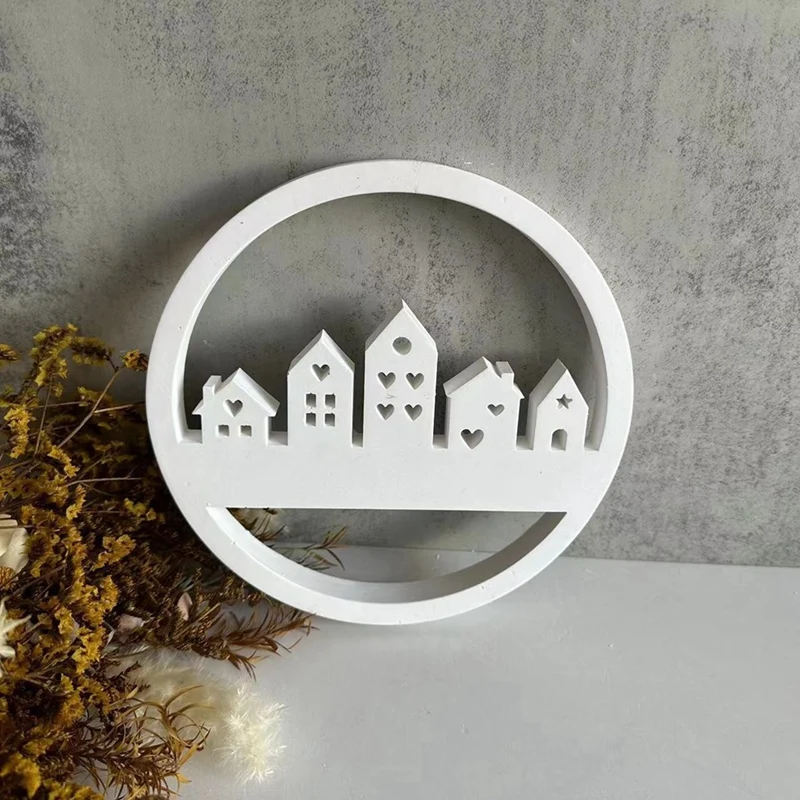 House Listing Silicone Molds Gypsum Concrete Moulds Casting Molds Home Decoration Resin Mold