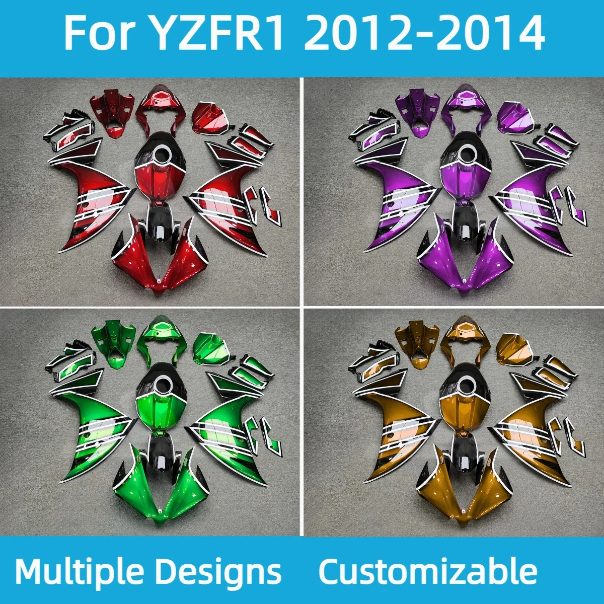 

New Style Fairing Kit YZF R1 2012 2013 2014 Motorcycle Fairings Aftermarket Bodywork for YAMAHA YZFR1 12 13 14