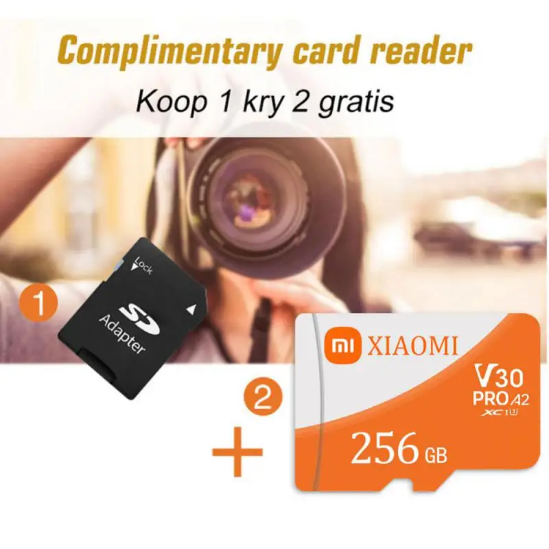 Xiaomi การ์ดความจำ2TB Micro SDXC TF SD Card Pro PLUS 1TB กล้องการ์ดหน่วยความจำความเร็วสูงแฟลช SD การ์ด A2 512GB ขยายพื้นที่เก็บข้อมูลสำหรับ Android