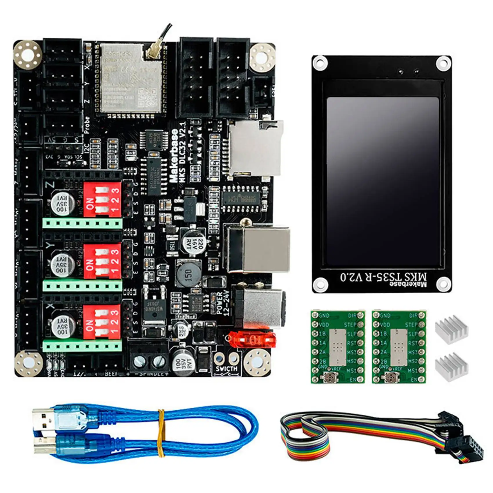 

MKS DLC32 32Bits GRBL Offline Controller TS35-R LCD Display for CNC3018 MAX PRO Upgrade Kit, CNC Engraving Machine