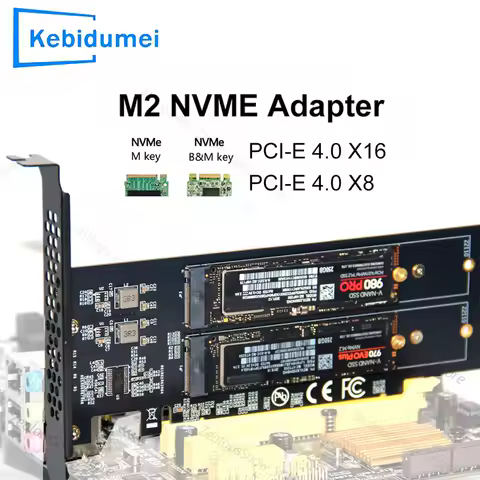 PCle4.0 X16 to 4xNVME M.2 Expansion Card M.2 SSD GEN4 PCIe4.0 PC Motherboard X1 X4 X8 X16 Expansion Card For 2230 2242 2260 2280