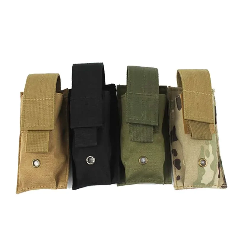 Tactical Molle Pouch Single Pistol Magazine Pouch Outdoor Flashlight Pouch Torch Holder Mag Bag Hunting Knife Holster