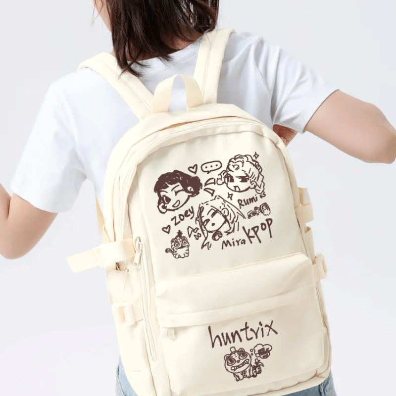 

K-Pop Demon Hunters Полотняная сумка в стиле фанатов Mila Rumi Zoe Anime Merch Большая вместительная сумка через плечо Школьная сумка через плечо