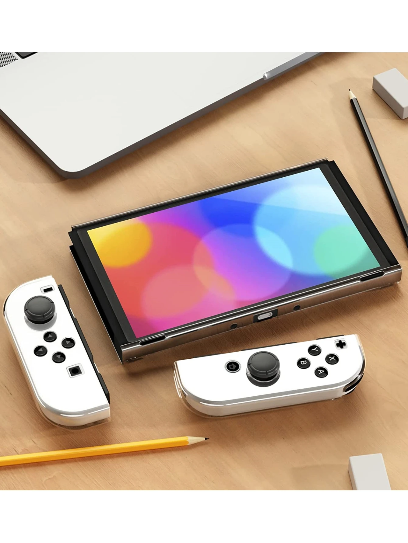 Transparente Hülle für Switch OLED, transparente, dockbare Hülle, kompatibel mit Switch-Schutzhüllen