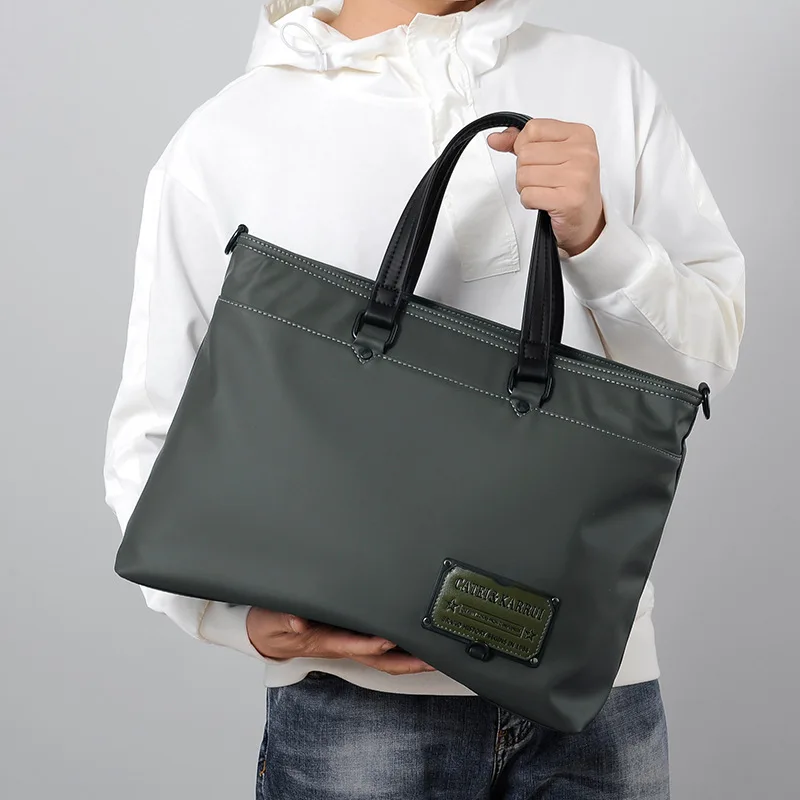 Sac à Main Minimaliste à la Mode pour Homme, Sacoche pour Ordinateur Portable, Grande Capacité, Décontracté, Bombes d'Affaires, Nouvelle Collection