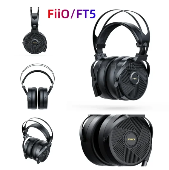 

FiiO FT5 High Fidelity Open Panel Headphones HiFi Interchangeable Large Ears