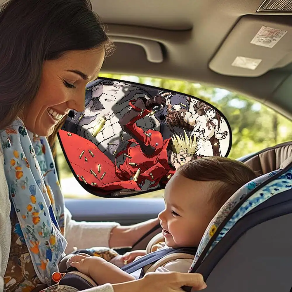 أنيمي Trigun Stampede 1 قطعة سيارة كهرباء ظلة UV حامي ذاتية اللصق نافذة السيارة الجانبية الشمس قناع طبقة حماية #3