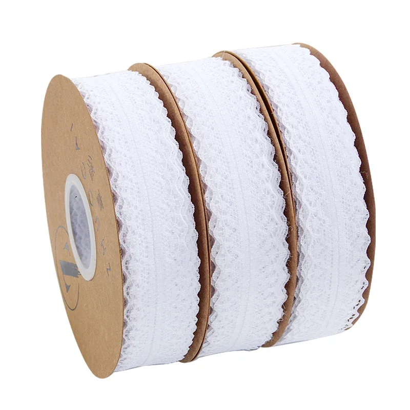 22/45 เมตร 30 มม.ลูกไม้ที่สวยงามริบบิ้น DIY งานแต่งงานตกแต่งห่อของขวัญคริสต์มาสเครื่องแต่งกายผ้าเย็บผ้าของขวัญริบบิ้น