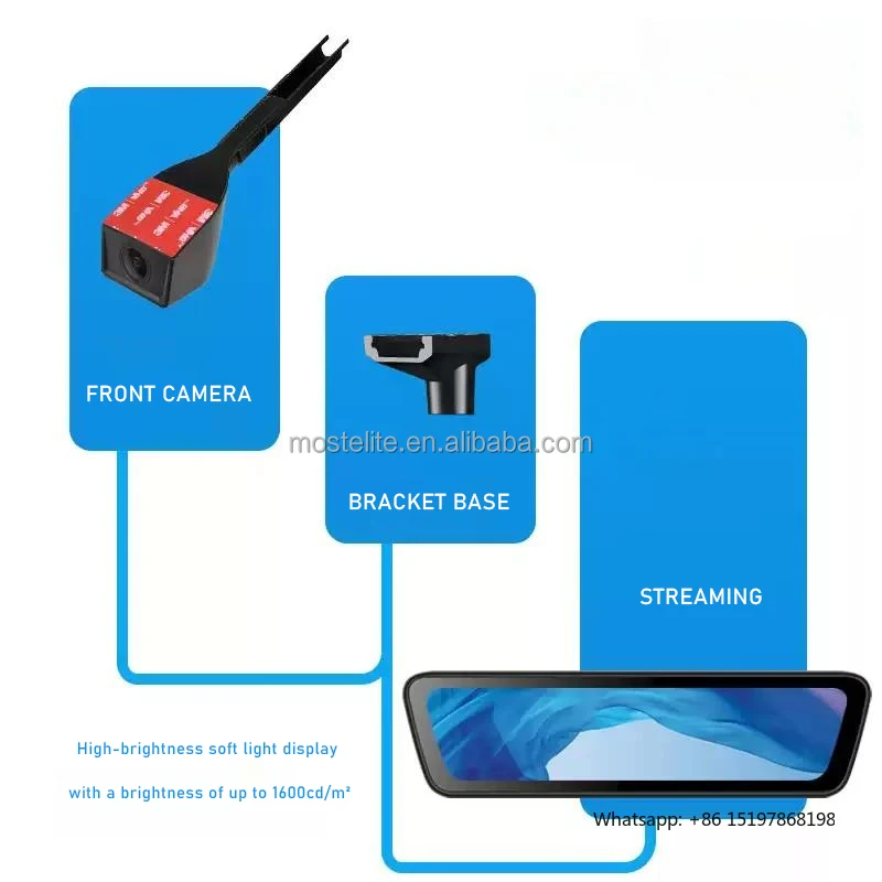 2025 Car Electronic Accessories 1080P Car Recorder Streaming Rearview Mirror Camera DVR Dash Cam for Jetour T2