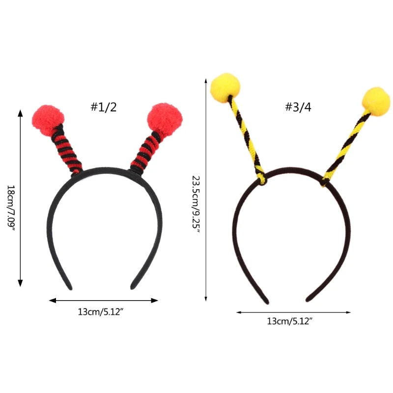 652F Bienen-Stirnband, Bienen-Tentakel-Haarbänder, Insekten-Cosplay-Haar-Accessoires für Kinder und Frauen,