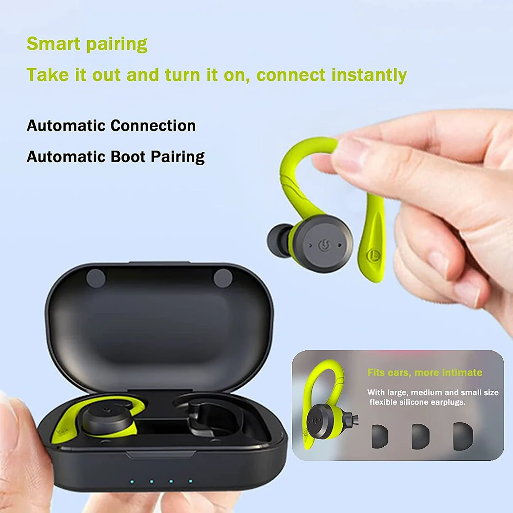 Imagem -03 - Fones de Ouvido Bluetooth Verdadeiros Fones de Ouvido sem Fio com Caixa de Carregamento Ip7 à Prova d Água Estéreo Som Fones de Ouvido Microfone Embutido