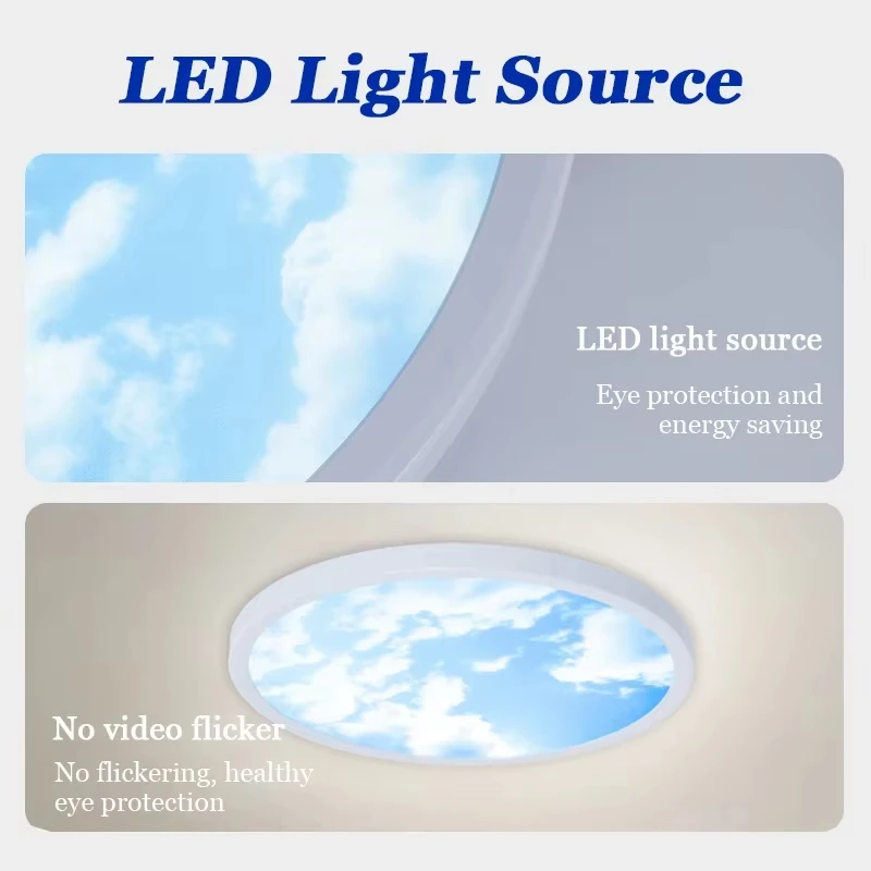

GGbingo 38W LED Ceiling Lamp Adjustable Color Temperature Eye Protection for Room Bedroom 85-265V Universal Voltage