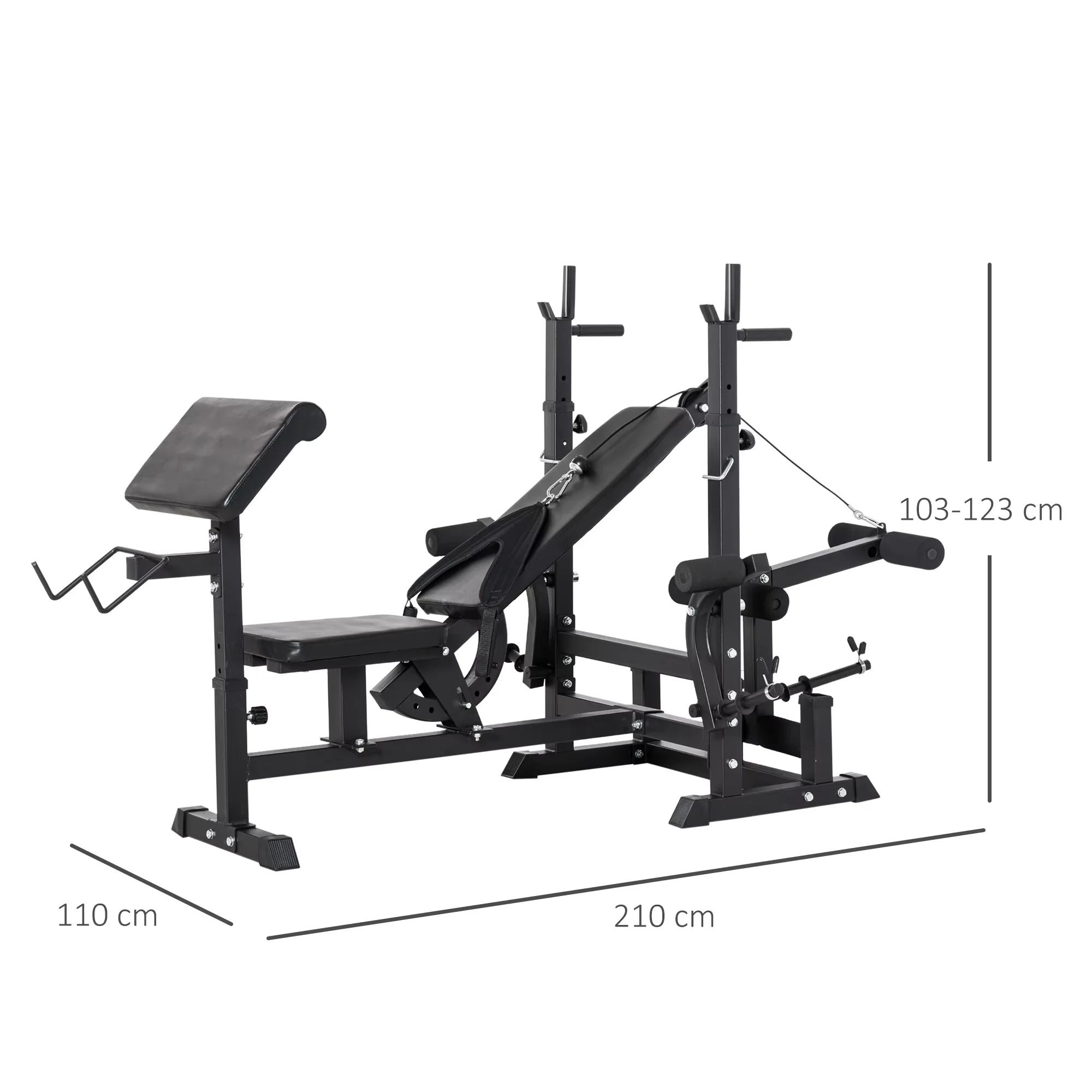 Picture 3: Home Gym Set Multi-functional Weight Bench Wholesale Adjustable Multifunctional Weight Gym Bench with Weights