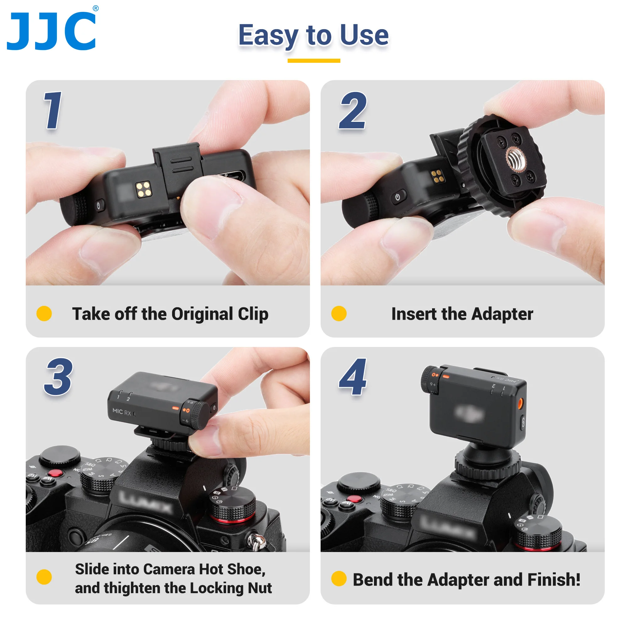 JJC DJI Mic Мини Складной адаптер для холодного башмака Винтовое крепление W 1/4-20 Переходник с резьбой для штатива для клетки Штативы и на камере Горячий башмак