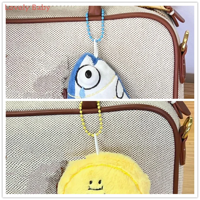 

【BBS-7】1/2Pcs Tuna Fish Block Goose Animal Plush Kawaii Doll Pendant Cartoon Animal Key Chains Charm Backpack Pendant Ornament