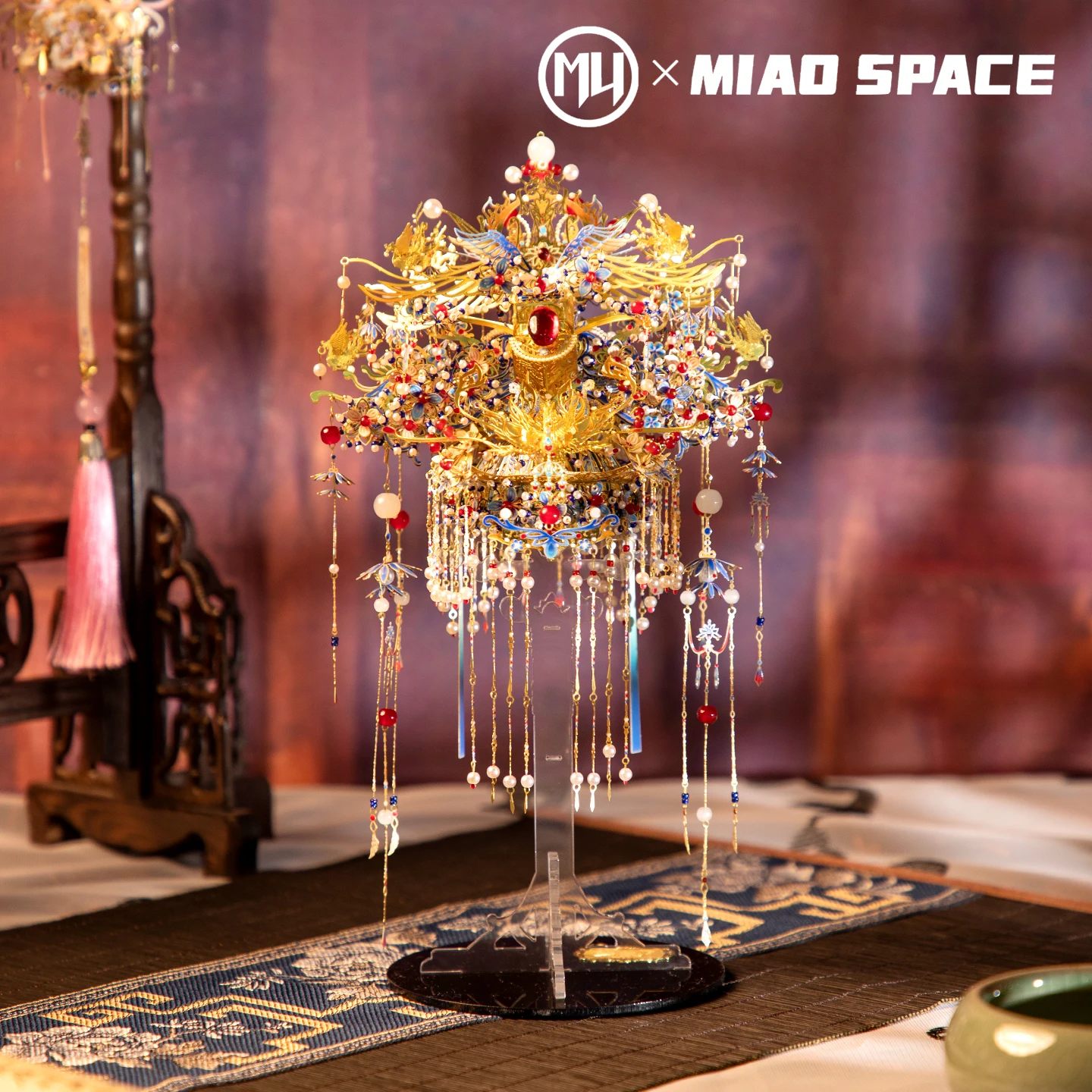 MU   Phoenix Crown 3D Metal Puzzle DIY Hands-on Educational Toy,Desktop Office Decor Stress Relief, Gift for Girlfriend