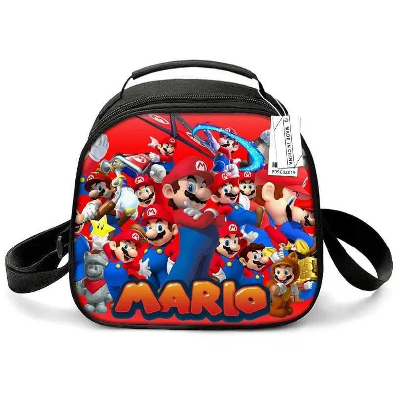 Super Mario Lunch Bag Cartoon bambini scuola elementare isolato Lunch Box bambini portatile Anime Thermal Bag ragazzi ragazze regali