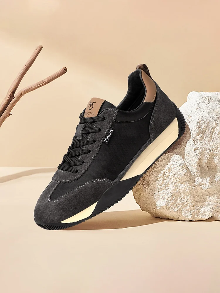 

Мужская повседневная версия весеннего сезона, дышащая, модная, нескользящая, устойчивая к запаху, универсальная, на низком каблуке, с круглым носком, резиновая