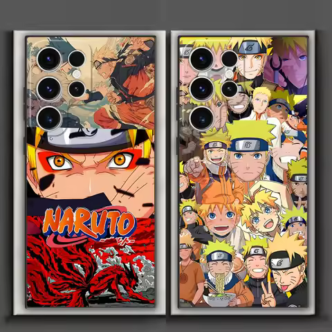 Case for Samsung Galaxy S25 Edge S21 FE S24 Plus S20 S23 Ultra Black Soft Phone Cover Handsome Uzumaki N-Narutos