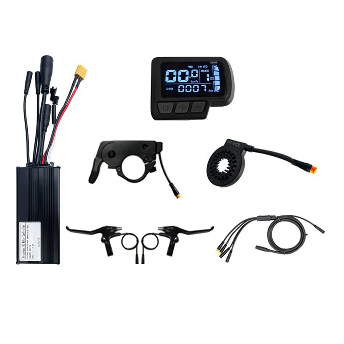 36/48V Bicycle Lithium Battery Modification Accessories 1000W 30A Three-Mode Waterproof Small Kit EN06 LCD Meter