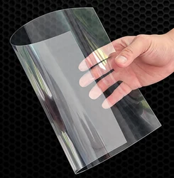 High Transparent PVC Plate Thick 0.3-2mm Clear Plastic Sheet DIY Model Material Processing Accessories 210x297mm 200x200mm