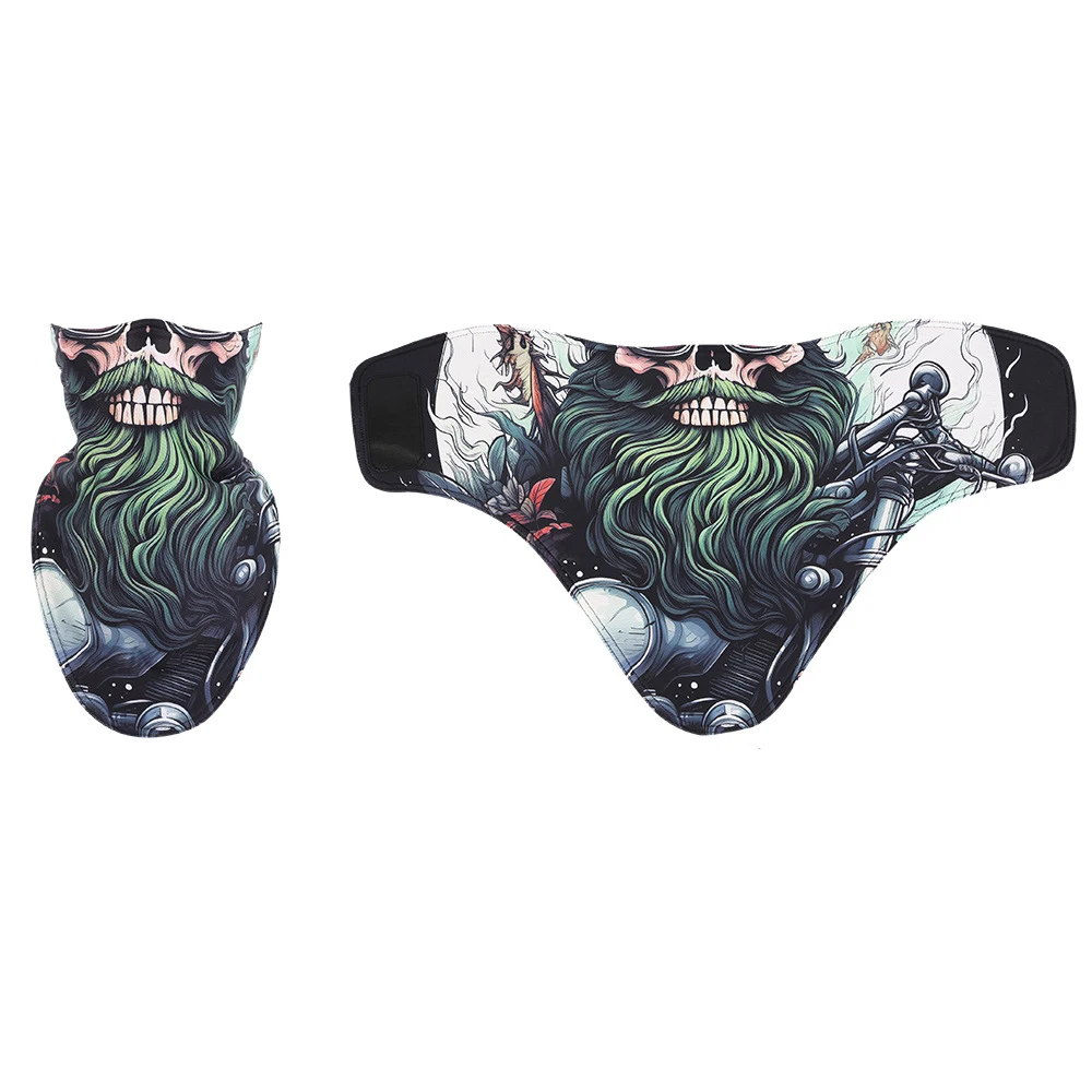 ثلاثية الأبعاد نمط الشتاء الصوف وشاح التزلج الدراجات قناع الوجه على الجليد باندانا أغطية الرأس الرقبة أدفأ دراجة التزلج قناع الوجه الملتحي #5