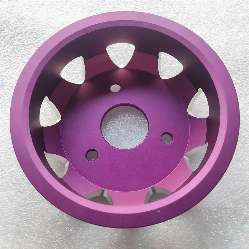 CNC Aluminum Parts Custom Crankshaft Pulley Anodized CNC Machined Car Engine Modification Parts
