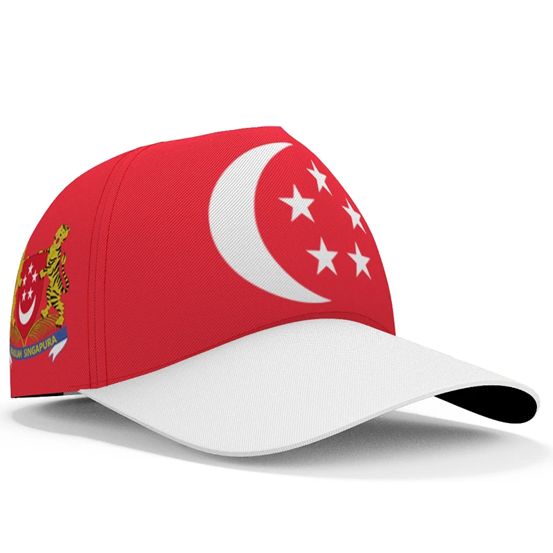 Singapore youth diy free custom name number sgp hat nation flag sg malay country college print photo text baseball cap