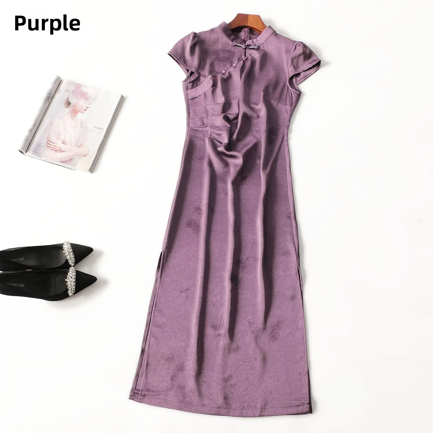 New Women's Faionable Satin  Dr ort Sve Extended Length Superb Quali Casual Wear All Body pes