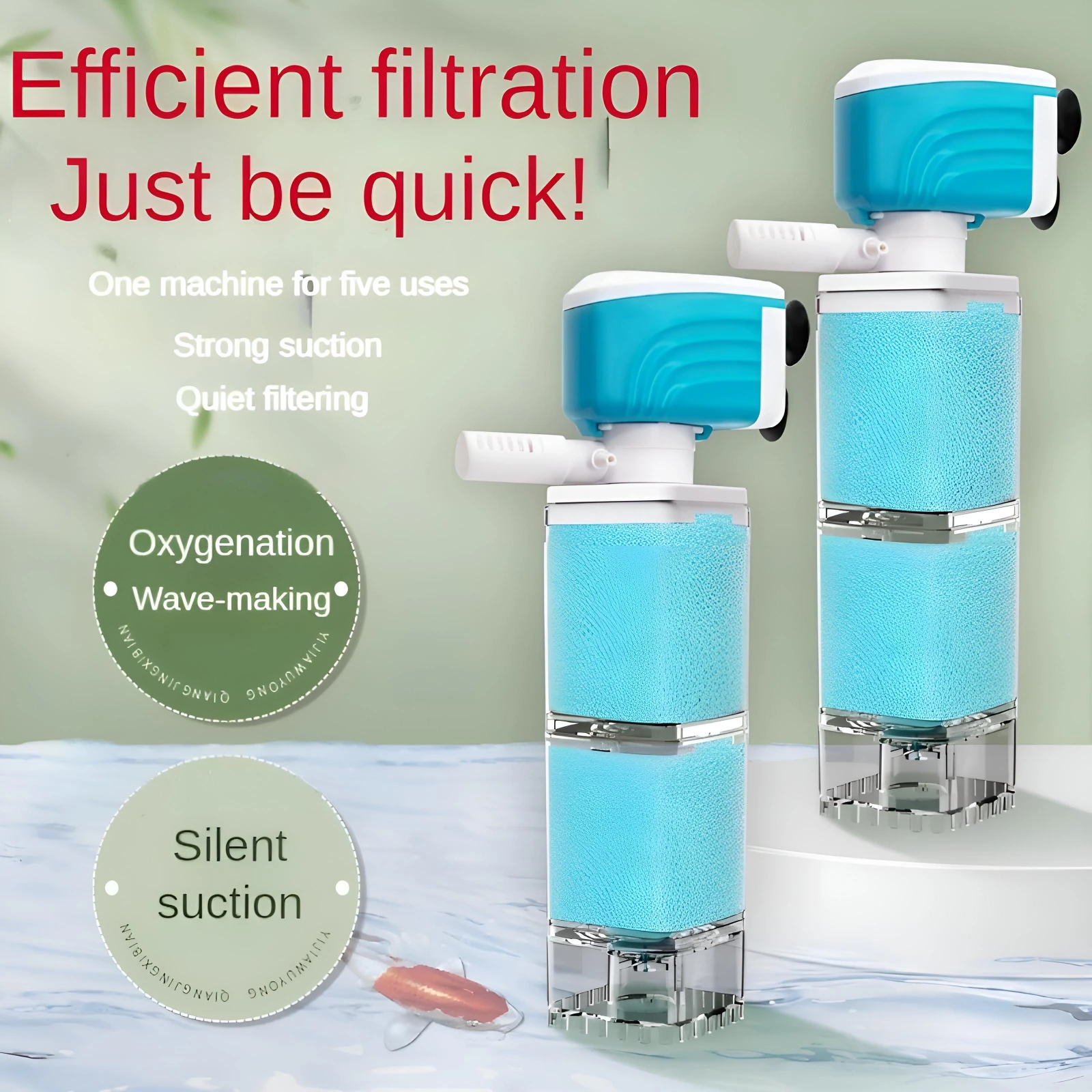 

Fish tank filter six in one circulation system/Fish toilet suction, anti backflow filtration, oxygenation water circulation