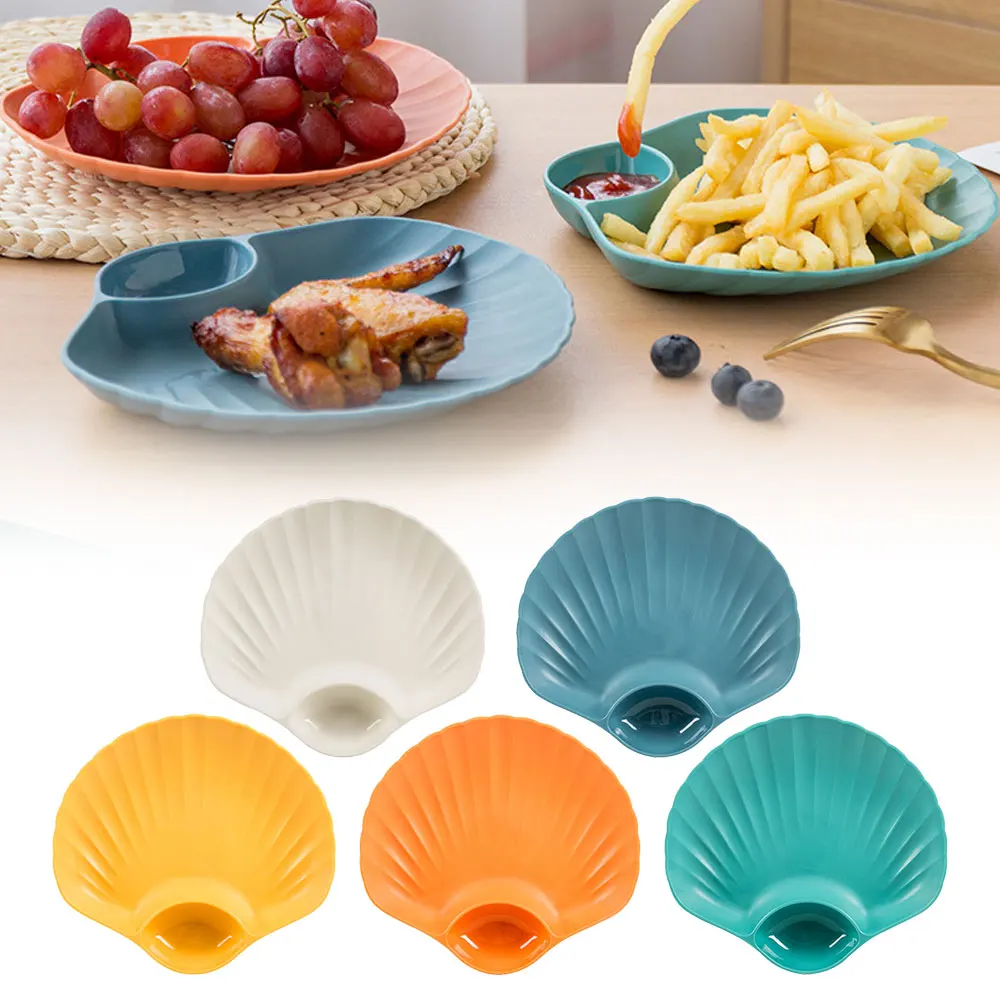 Shell Plate Drain Base Snack Fruit Plate Lightweight