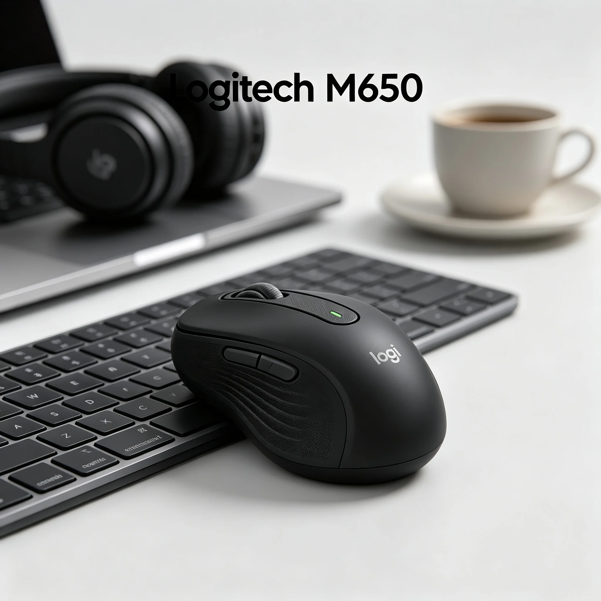 Logitech Signature M650 Wireless Bluetooth Mouse Silent Click Reduce Noise 90% Recycled Plastic Construction SmartWheel Scrollin