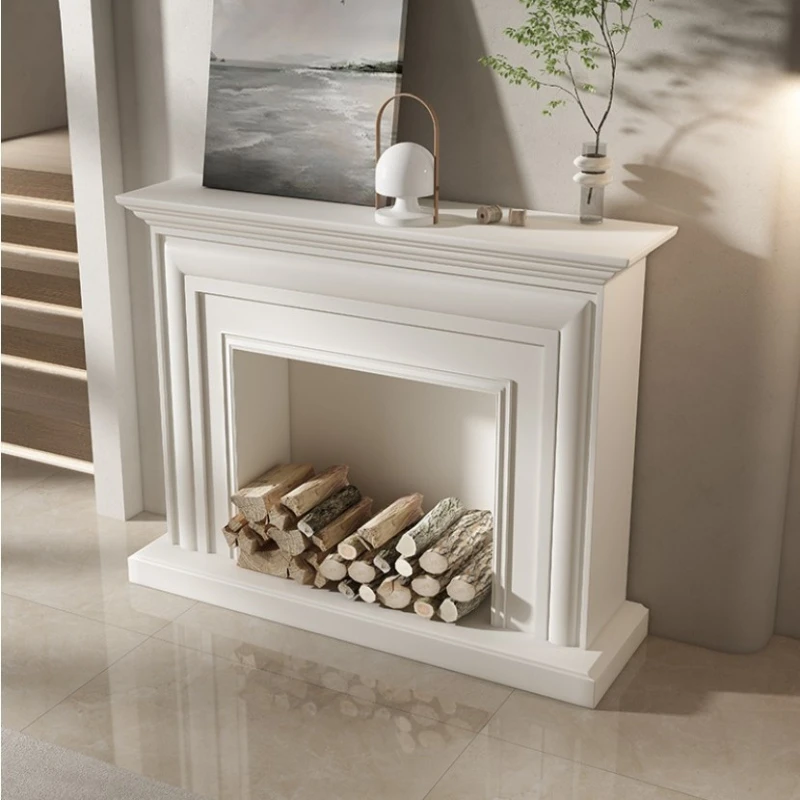 

Simple Decorative Living Room Cabinets Mantelpiece American Household Solid Wood Fireplace Italian White Furniture Taquilla JTL
