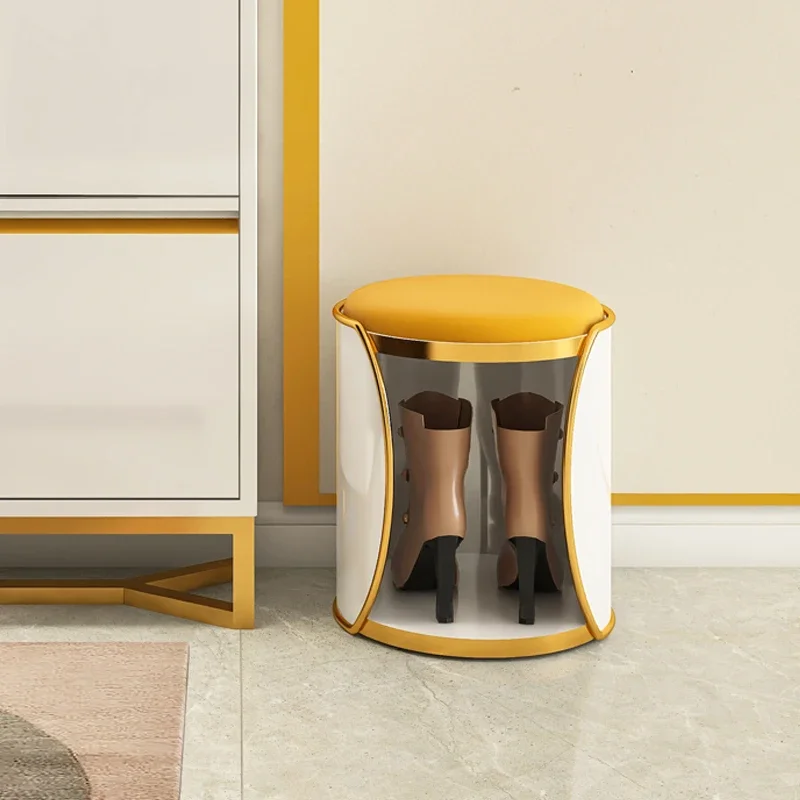 Creative entry for shoe stool, entrance door, shoe cabinet, stool integration, simple shoe rack at the door, sitting