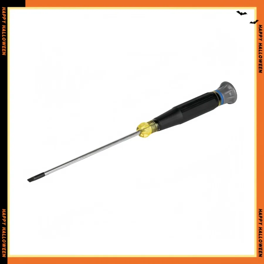 مفك براغي صغير مقاس 4 بوصات مقاس 1/8 بوصة مشقوق ومقبض وسادة مرمز بالألوان لإصلاح الإلكترونيات