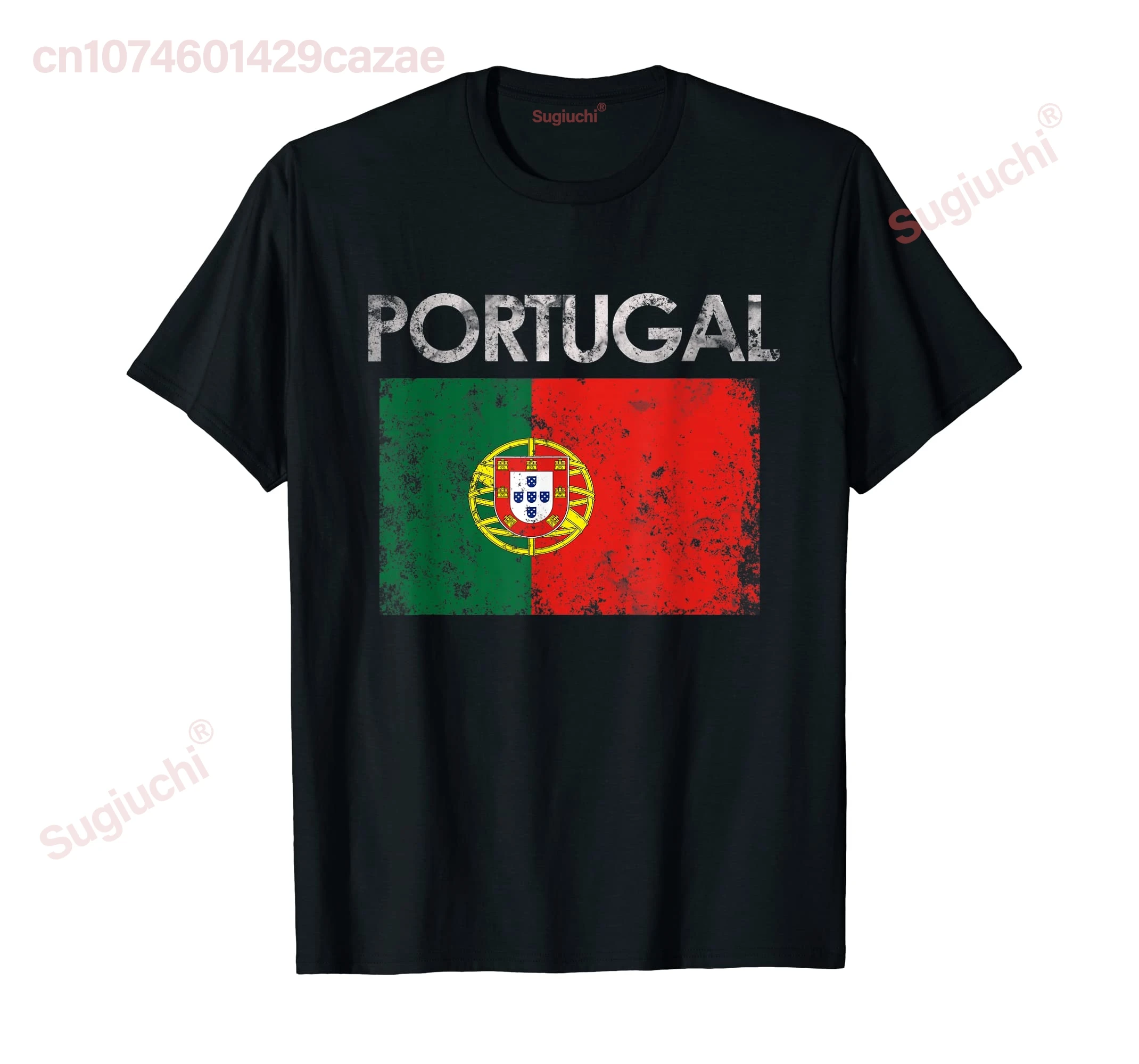 100% Cotton Vintage Portugal Portuguese Flag Pride Gift T-Shirt MEN WOMEN UNISEX T Shirts Size S-6XL