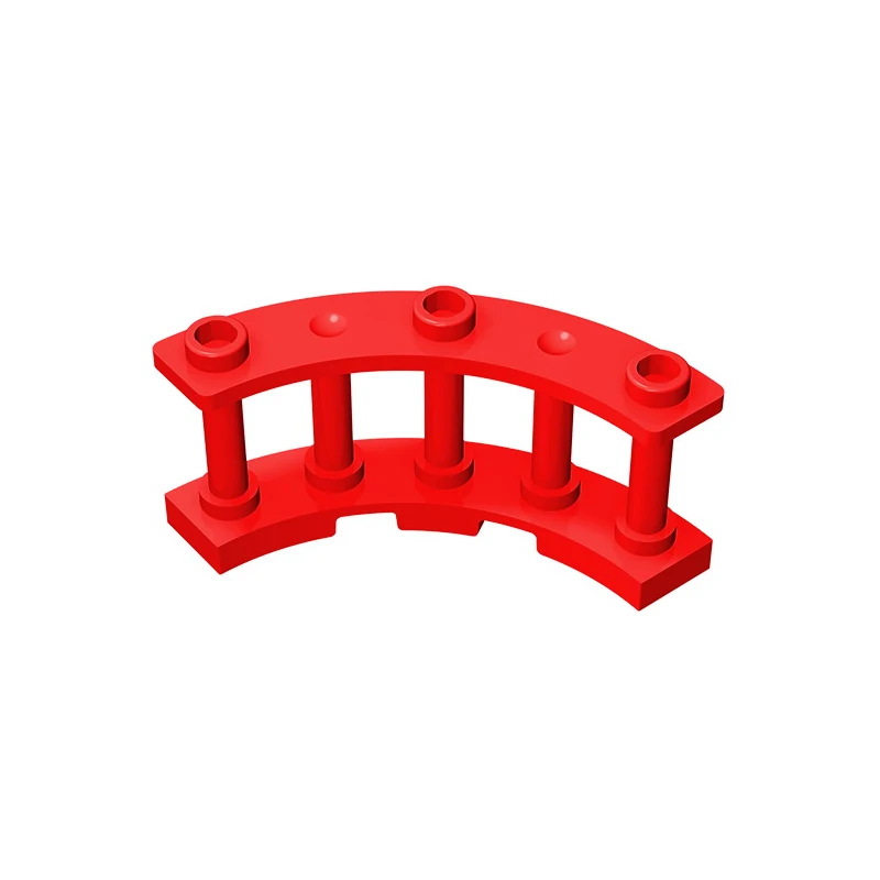 Gobricks GDS-1166 Fence 4 x 4 x 2 Quarter Round Spindled with 3 Studs compatible with lego 21229 pieces of children's toys